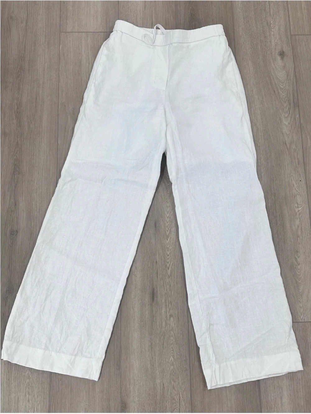 COS white linen pants S